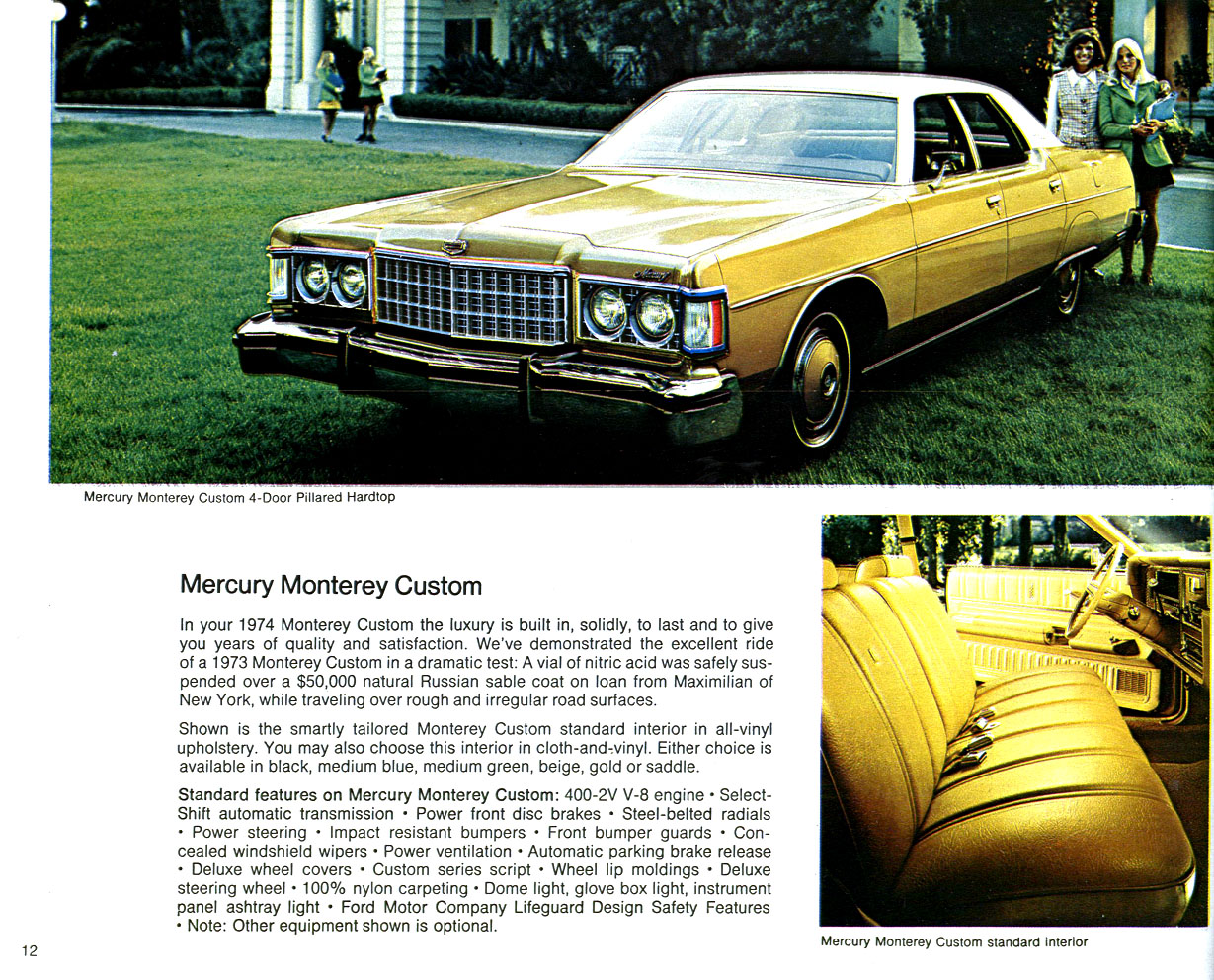 1974 Mercury Lincoln Brochure Page 28